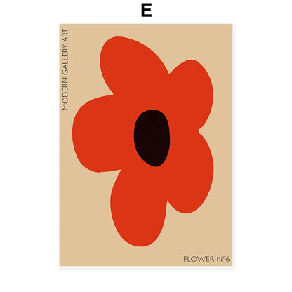 Contemporary Mio flowers abstract wall art for artistic room decoration

