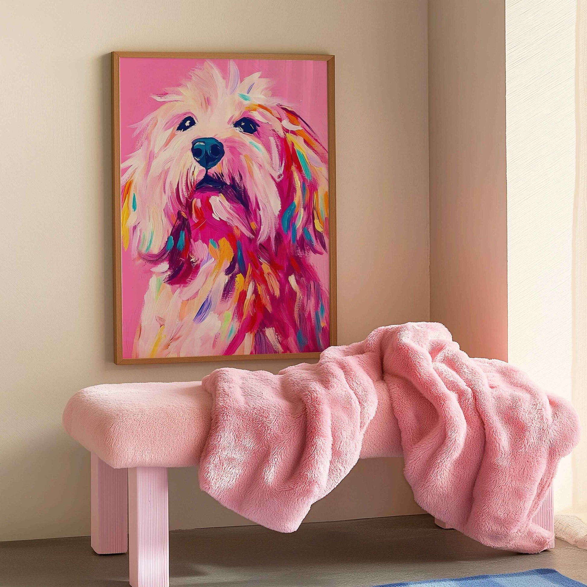 Bold Shaggy Dog poster design for fun spaces.	