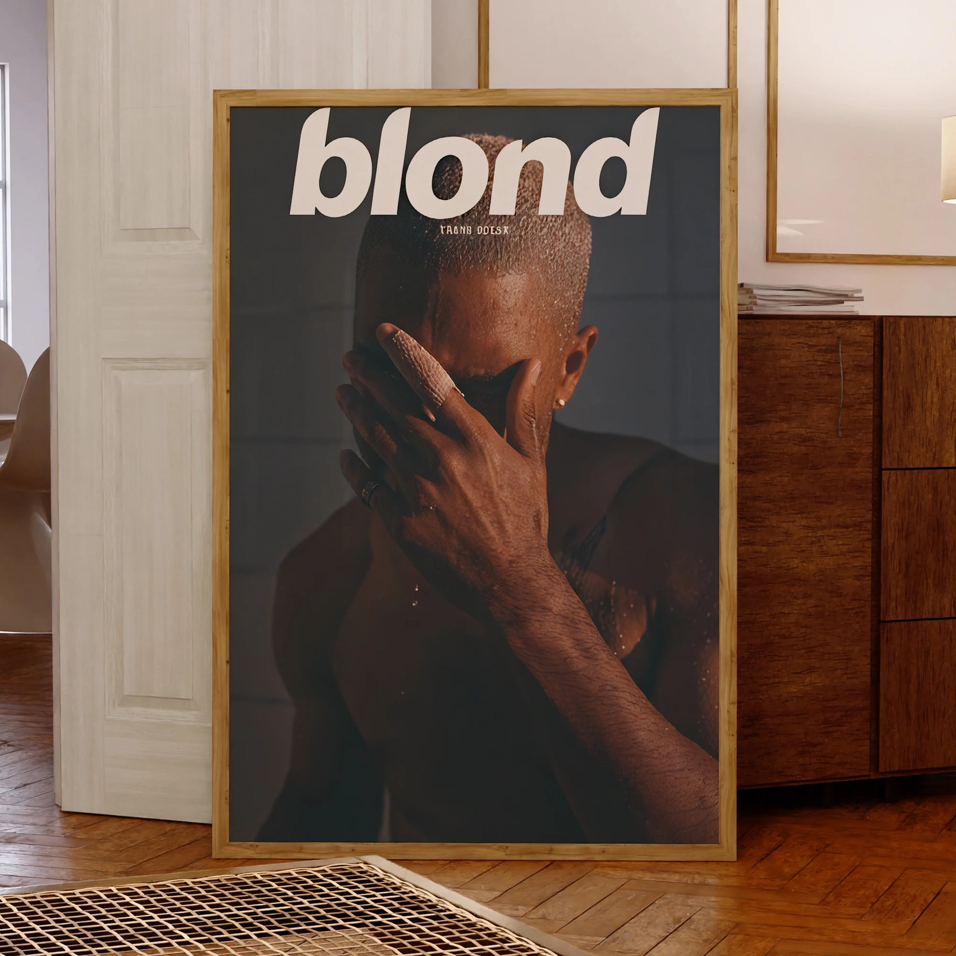 Modern Frank Ocean Blond poster wall art print for music-inspired home decor

