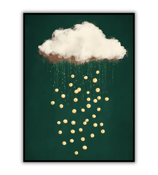 Golden Showers wall art for luxurious interiors.