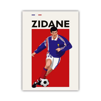Kids room football poster canvas Haaland Salah