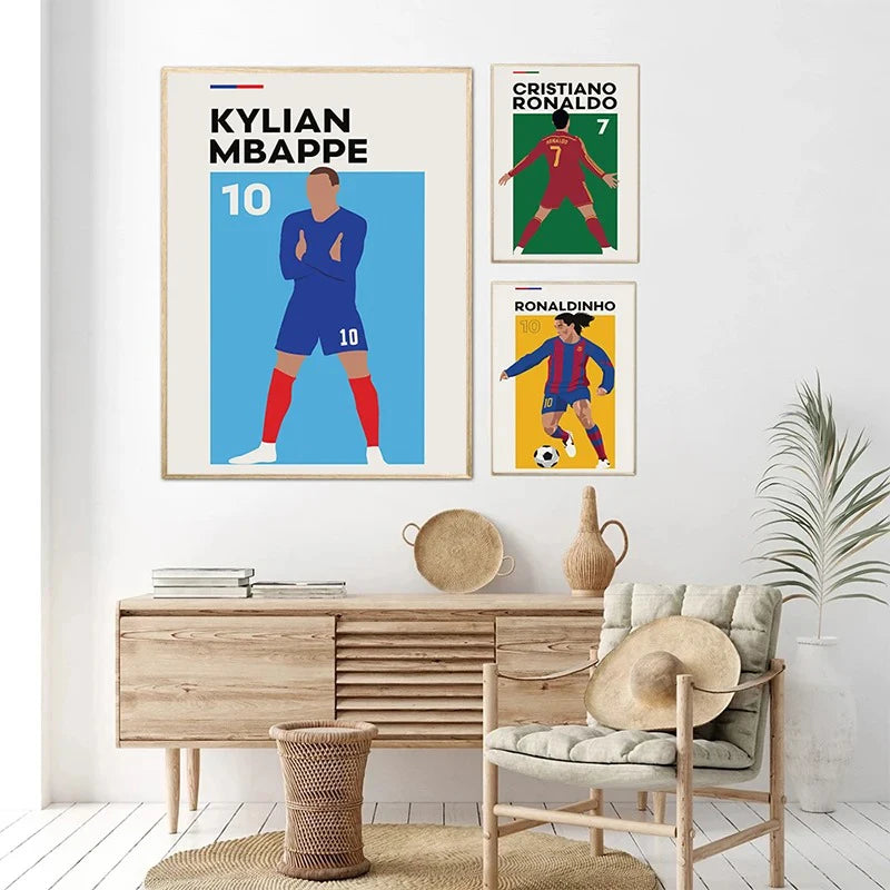 Salah football wall art canvas for sport lovers
