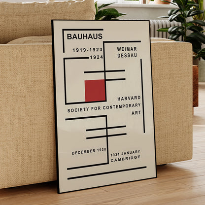 Harvard-inspired minimal line art poster for living room decor

