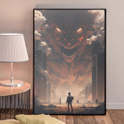 Premium Attack on Titans wall art painting for anime lovers

