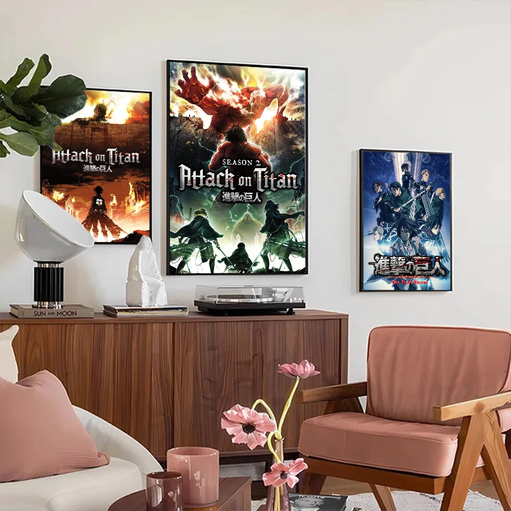 High-definition Attack on Titans poster for home decor

