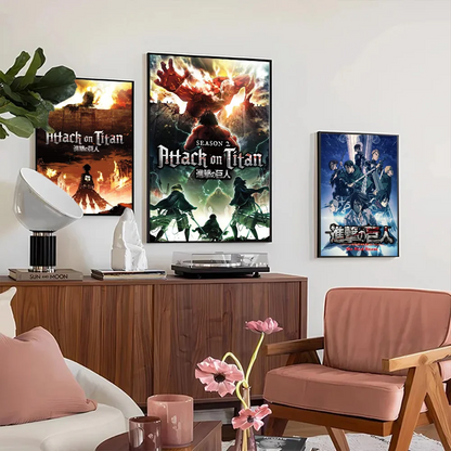 High-definition Attack on Titans poster for home decor

