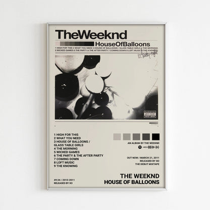 Music album artwork The Weeknd canvas poster for home decor
