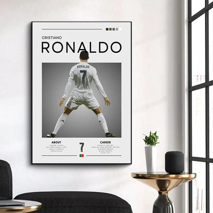 Celebrity football star wall art gift for sports lovers

