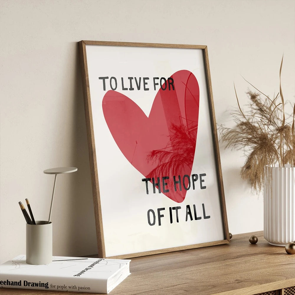 Inspirational typography wall art canvas print with motivational quote

