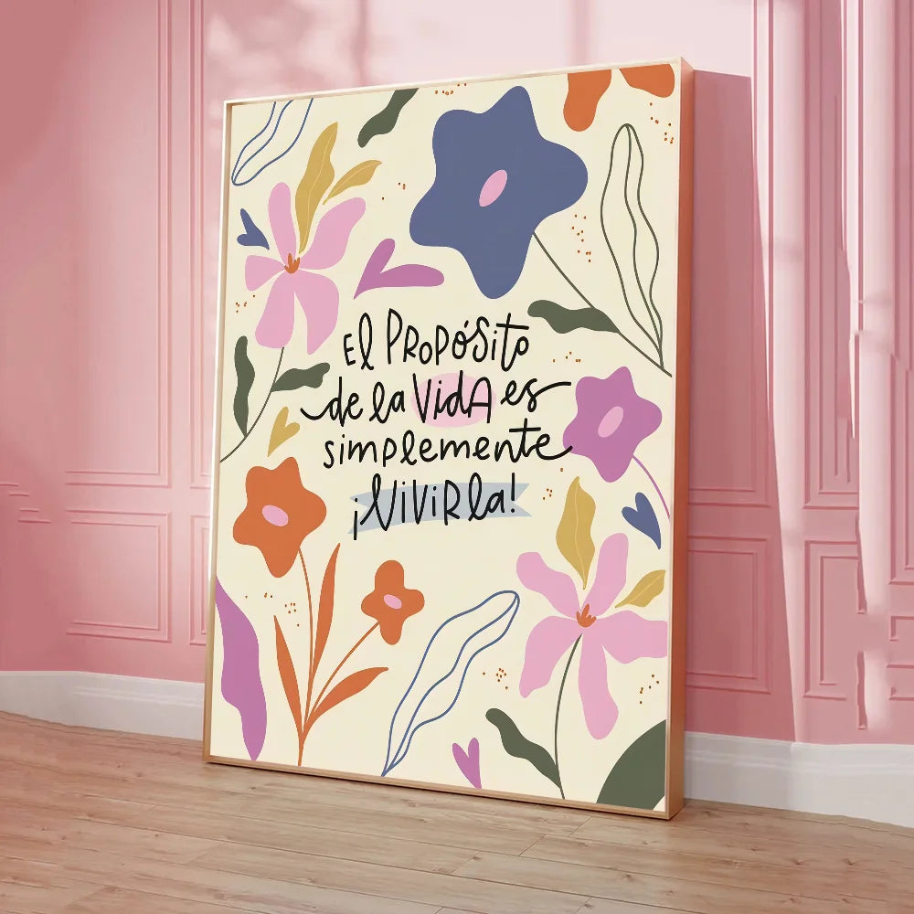 Eclectic artwork love poster for dorm, office, and home design
