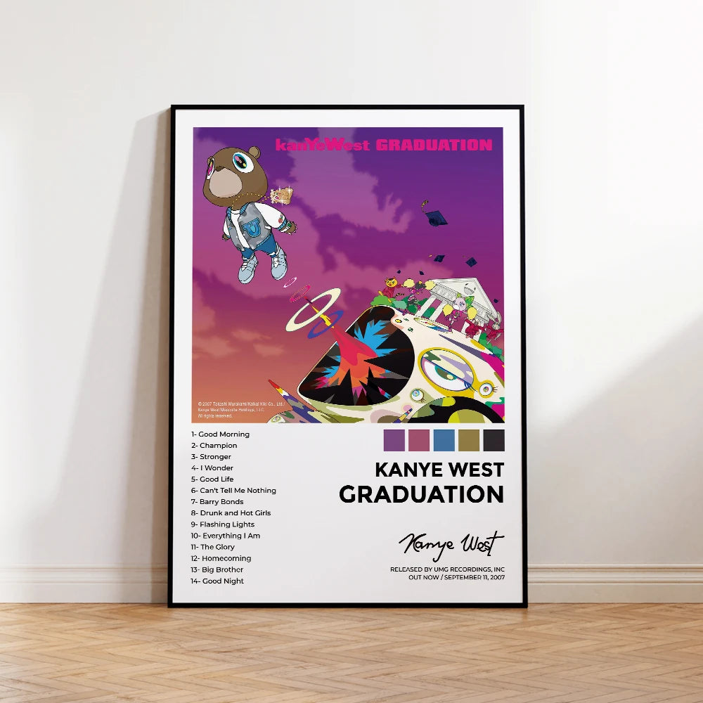 Contemporary Kanye West album art canvas print for interiors
