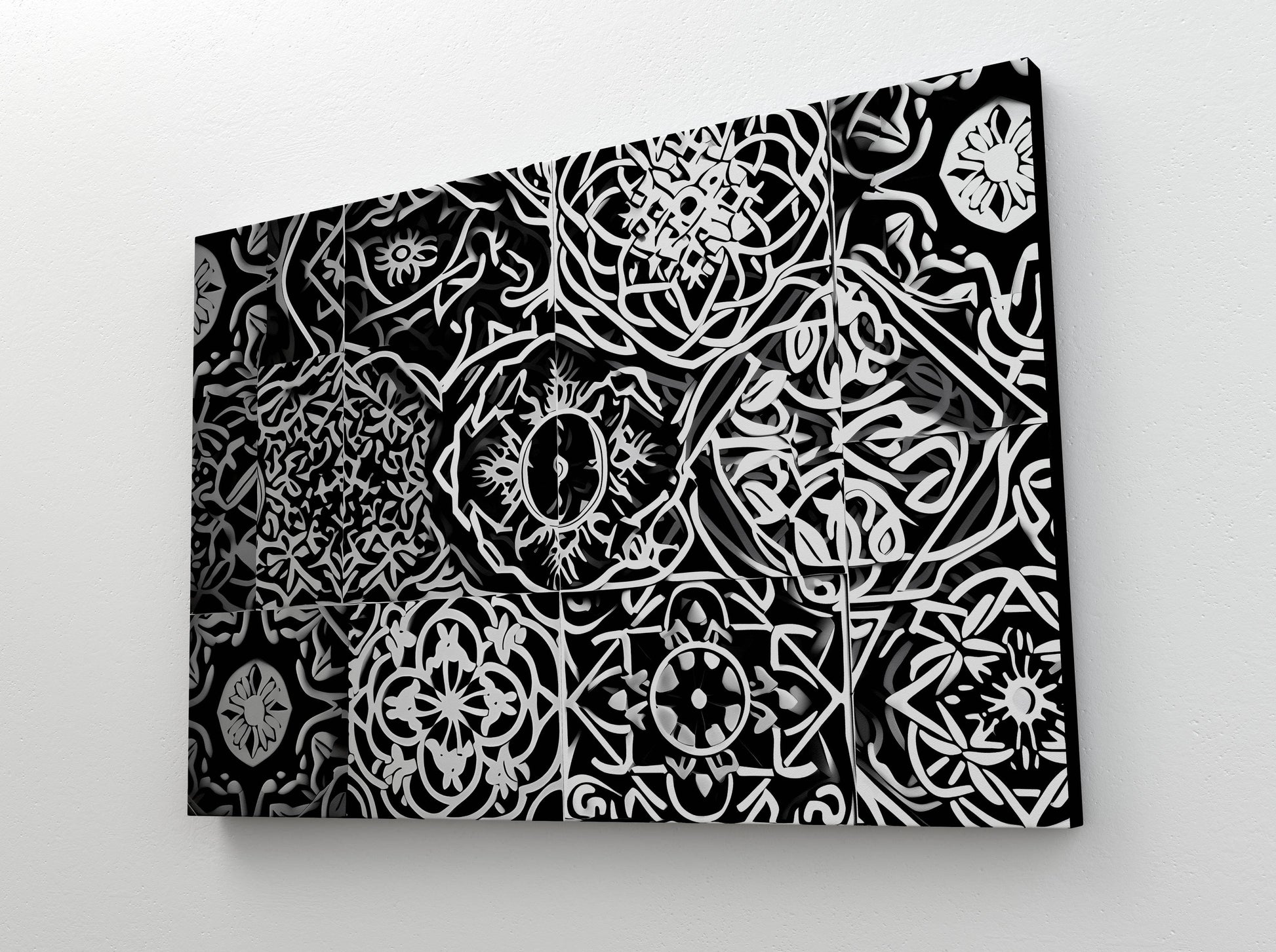 Black & White painting or Black & White print - Side angle 1