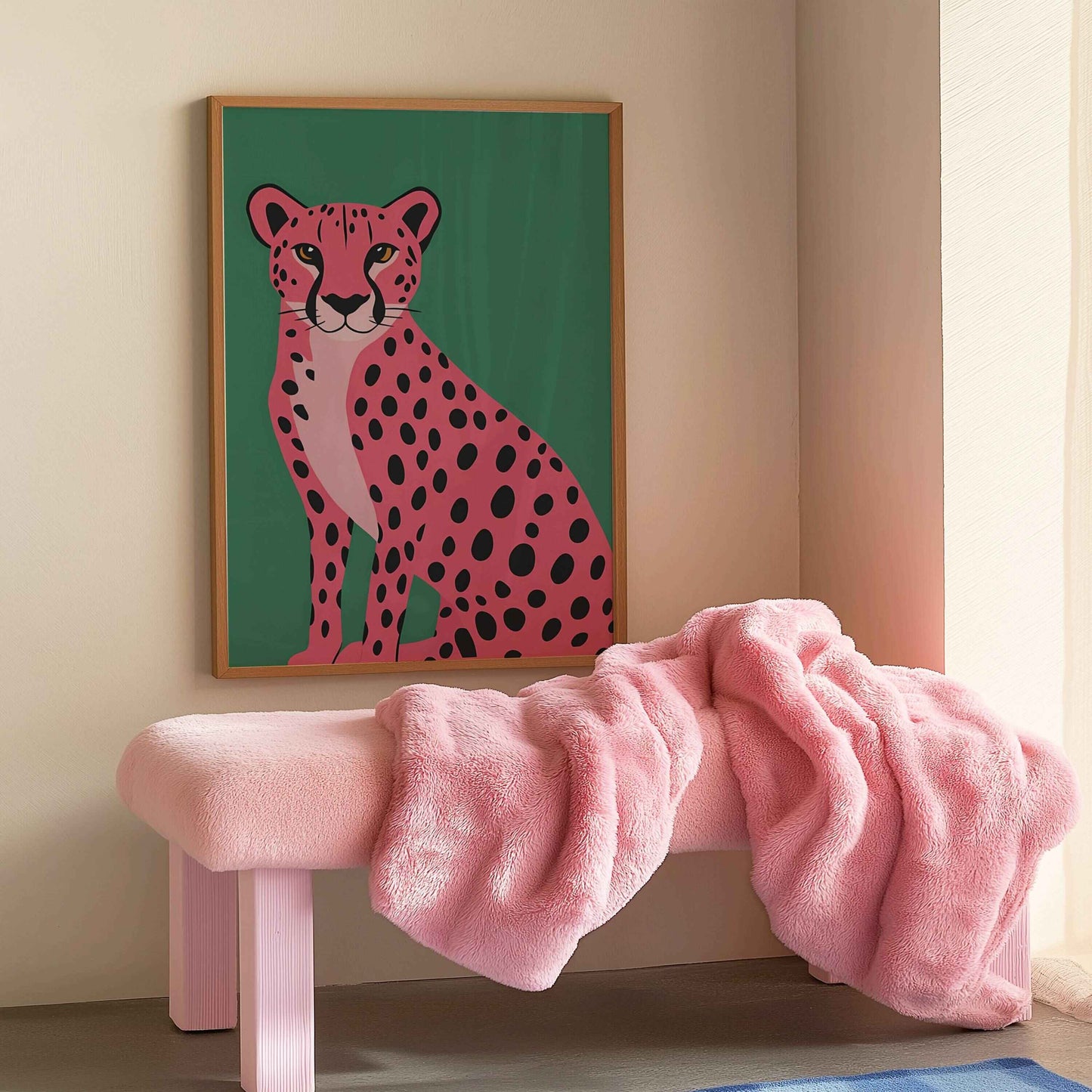 Elegant leopard and floral wall art for animal lovers, nature-inspired home interiors, and unique decor pieces.	