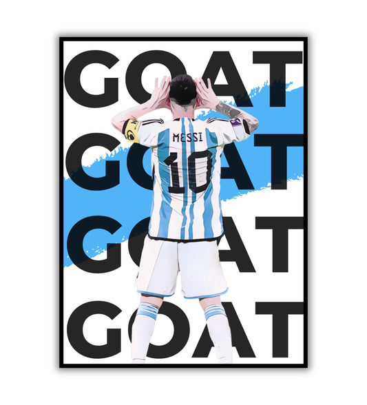 Stylish sports wall art featuring Lionel Messi in action.