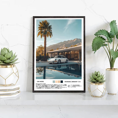 Luxury sports car poster for car enthusiasts and collectors

