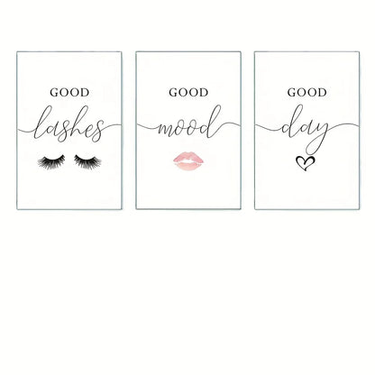 Makeup lashes poster set for girl’s bedroom decoration