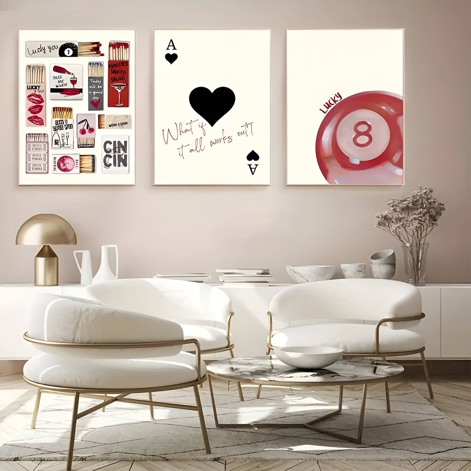 Waterproof billiards-themed wall posters for spring and fall decor
