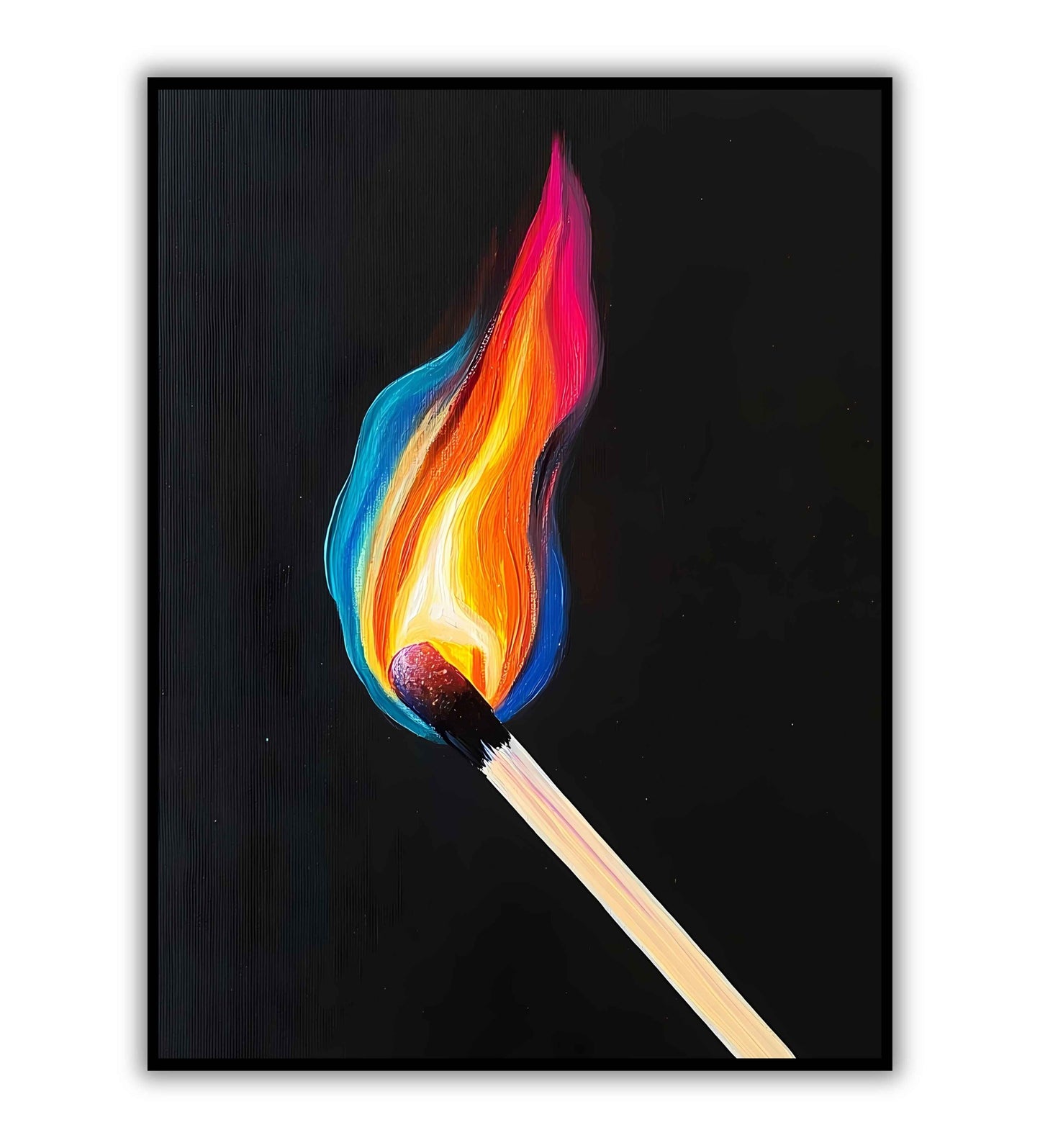 Matchstick minimalist digital art for creative wall styling	