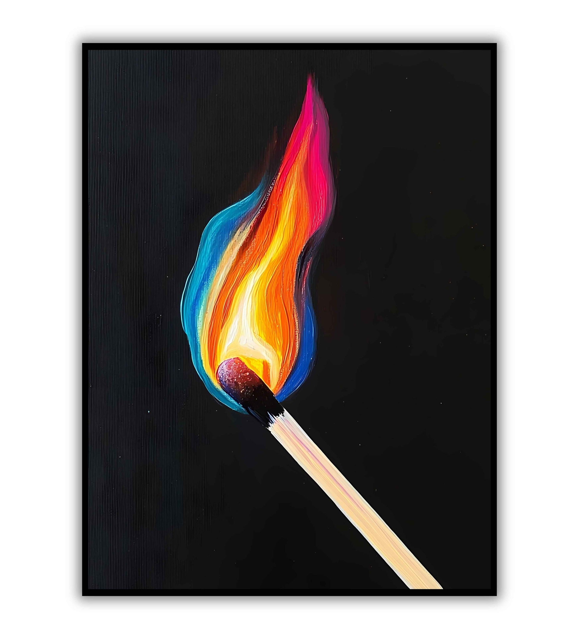 Matchstick minimalist digital art for creative wall styling	