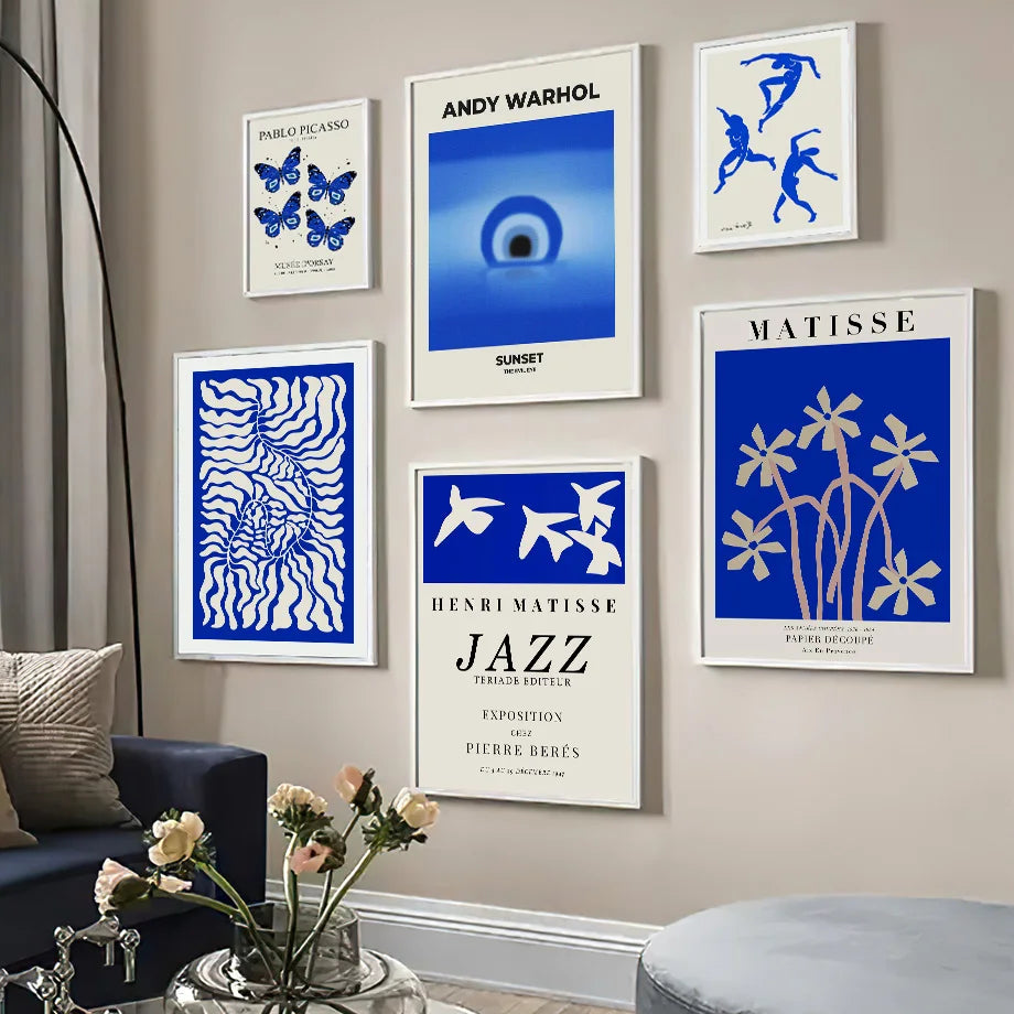 Matisse inspired botanical canvas painting print