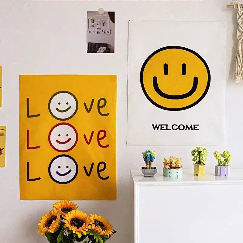 Mini tapestry wall hanging for bedroom decoration

