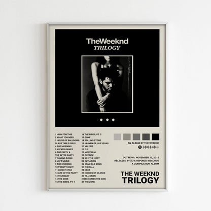 The Weeknd portrait poster for trendy hip hop wall decoration
