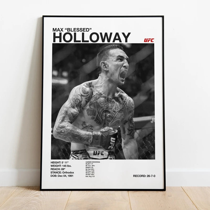 High-quality canvas print featuring UFC championship fighters
