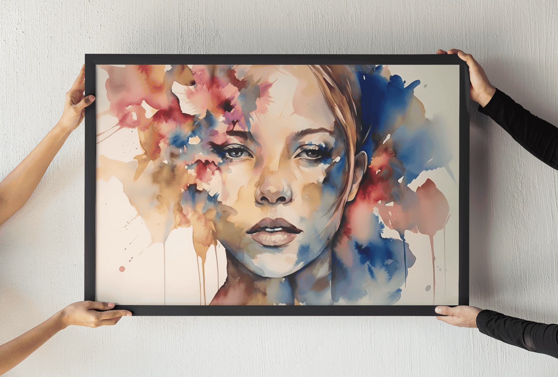 Framed Watercolor painting or Watercolor prints - Front angle