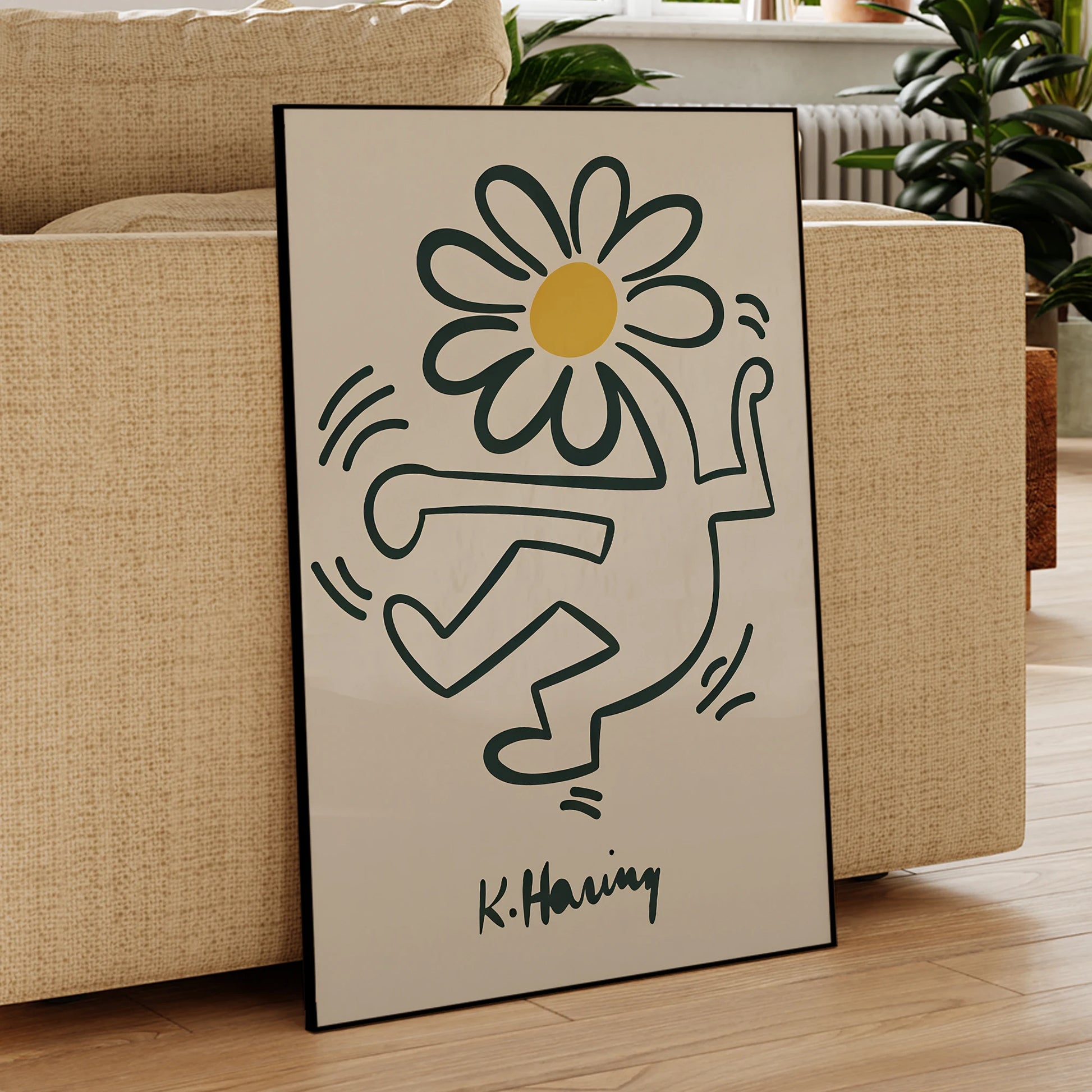 Abstract Alpine stamps design for living room decor


