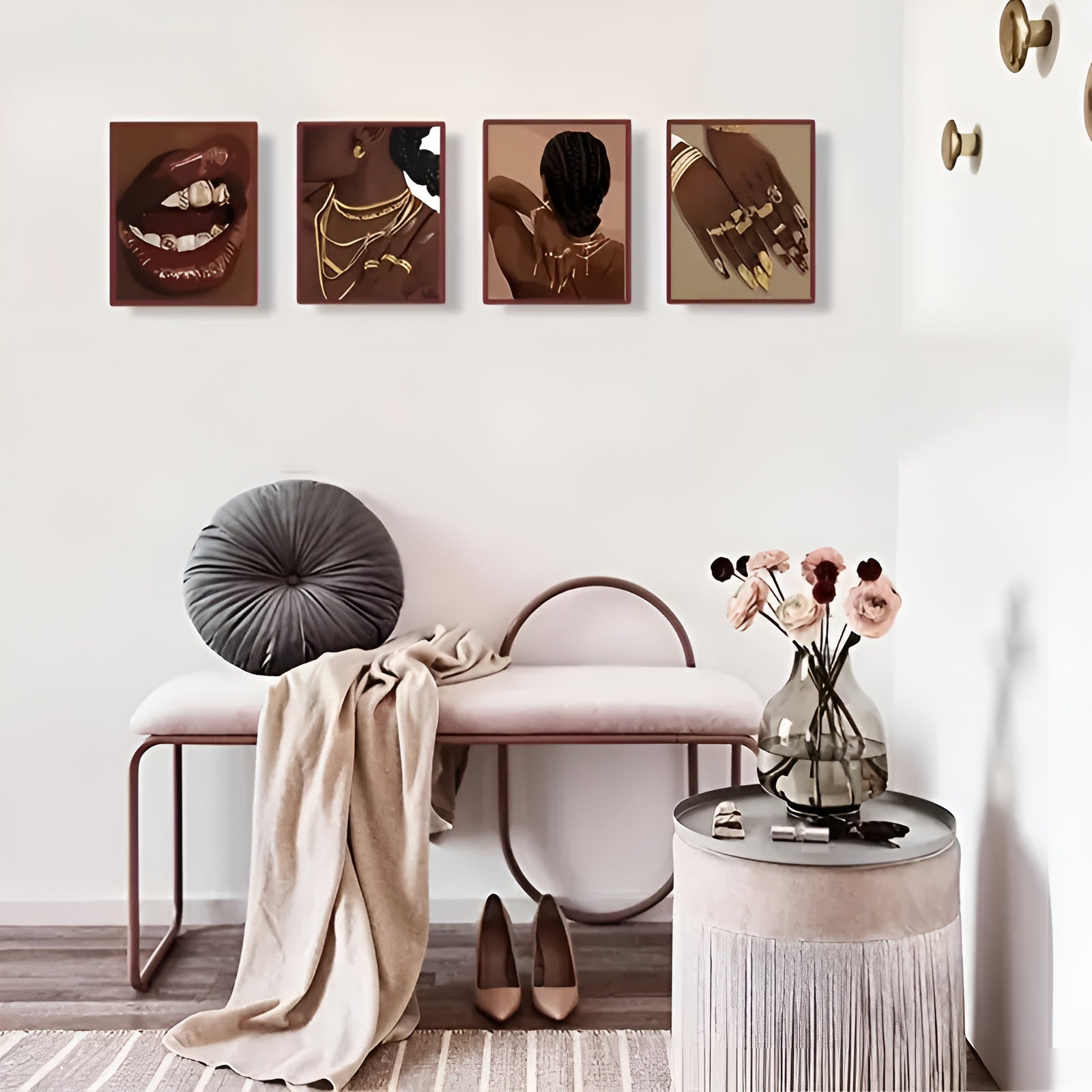 Black girl art poster collection for stylish living room and bedroom wall decor
