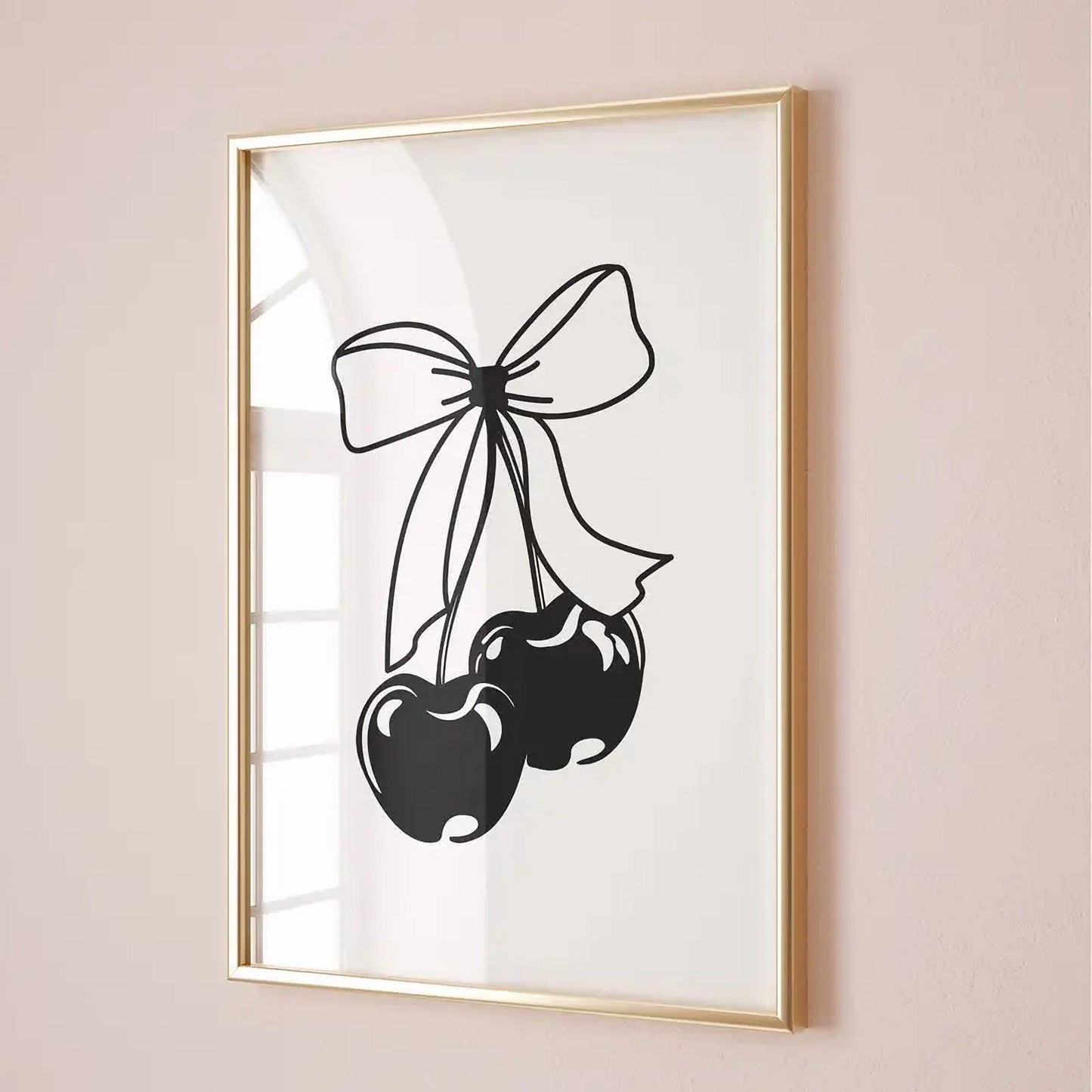 Fashion-inspired bowknot poster set, perfect for bedroom or office interiors
