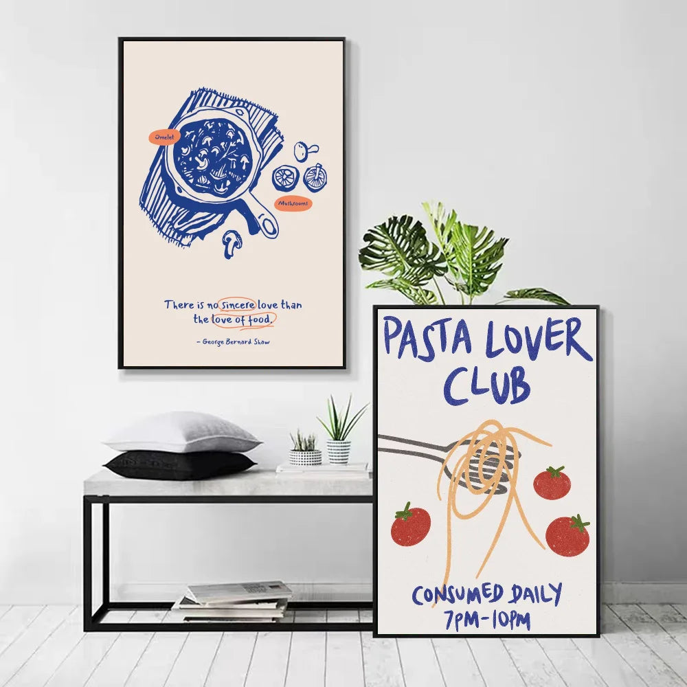 Modern cupcake art print for kitchen or café decoration

