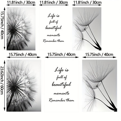 Elegant dandelion flower artwork for living room walls
