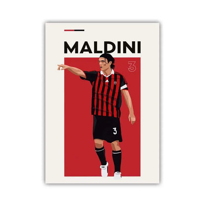 Modern football stars canvas painting wall decor