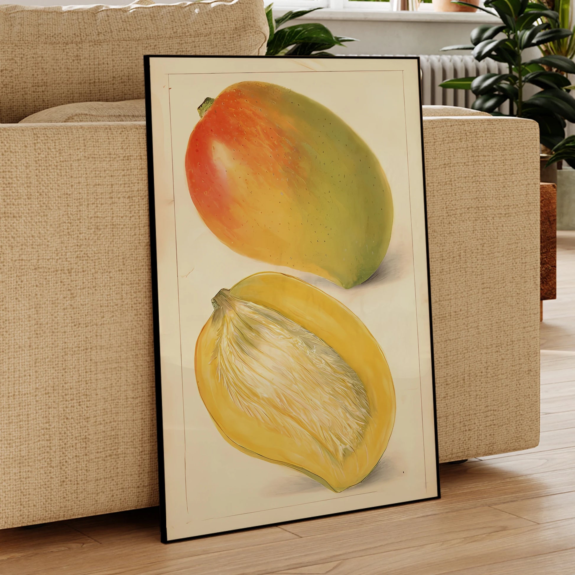 Tropical fruit mango design for living room wall decor

