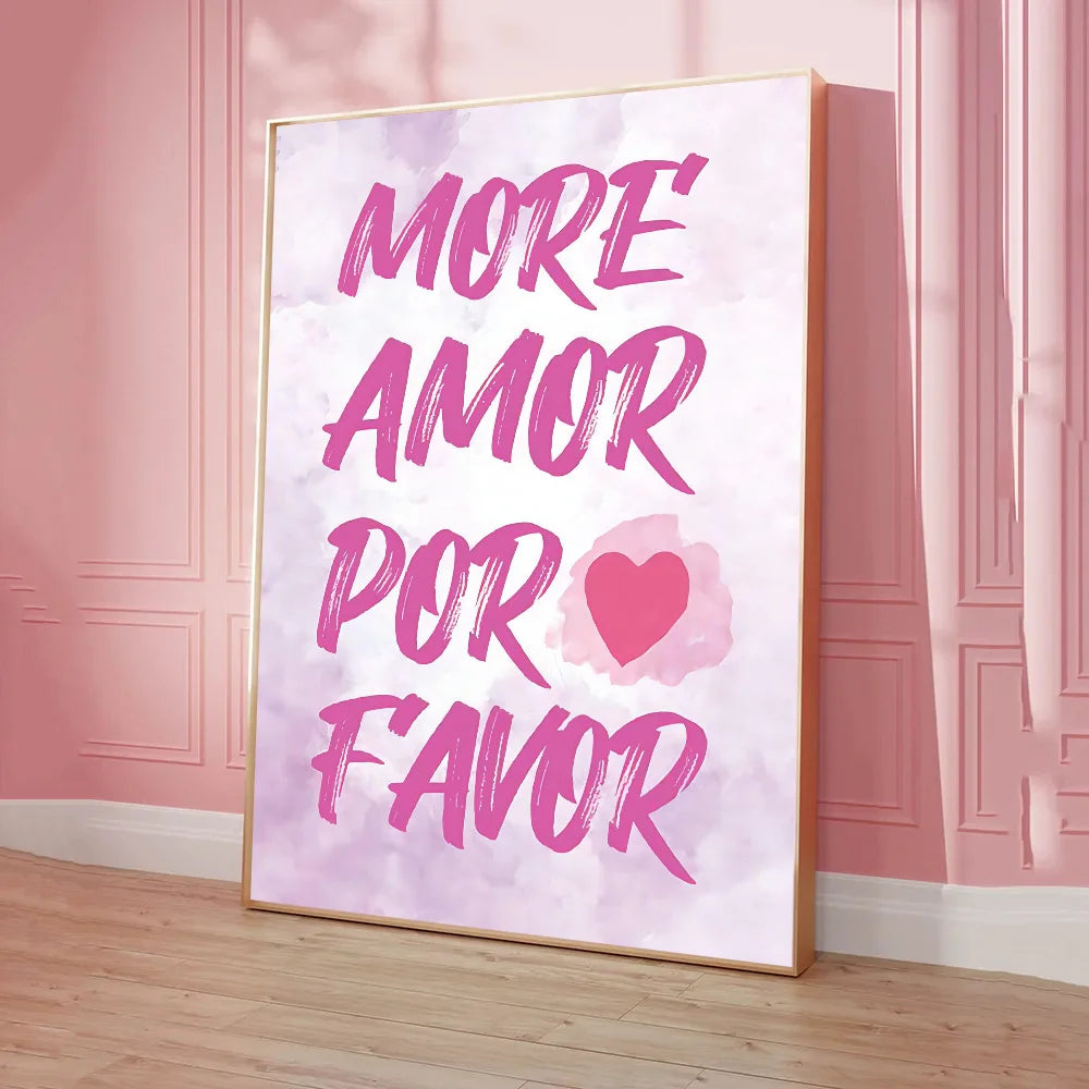 Aesthetic maximalist typography wall poster for creative spaces
