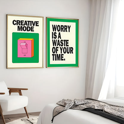 Modern Motivational Quote Canvas Print for Bedroom Wall Decoration
