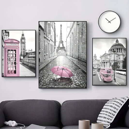 Modern art Eiffel Tower wall posters for Paris-themed room decoration