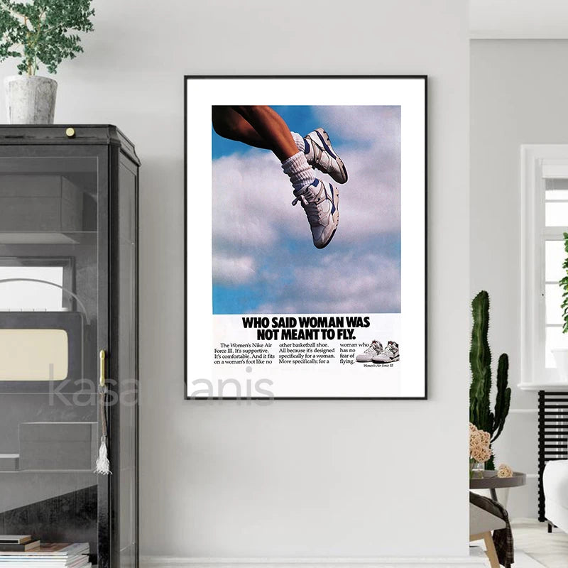 Stylish sneakerhead quote wall print for boys bedroom or sneaker collection space

