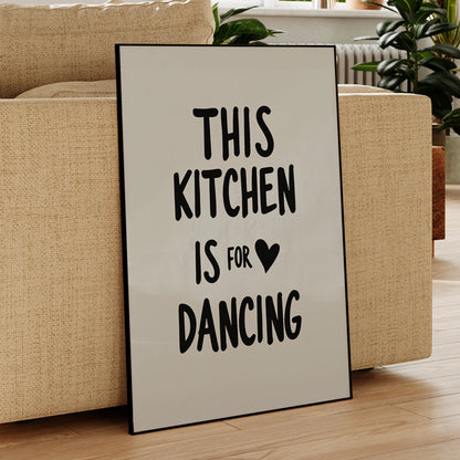Funny kitchen quote wall decor poster for home dining area

