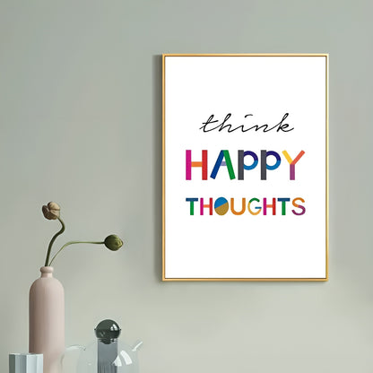 Motivational typography art prints in vibrant colors for wall decoration
