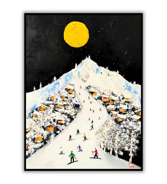 Mountain dreams landscape poster for rustic wall decor