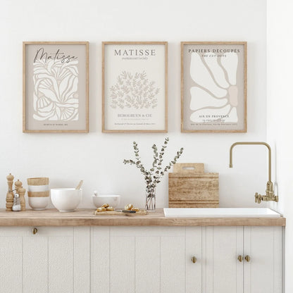 Neutral tone abstract wall art for home corridors