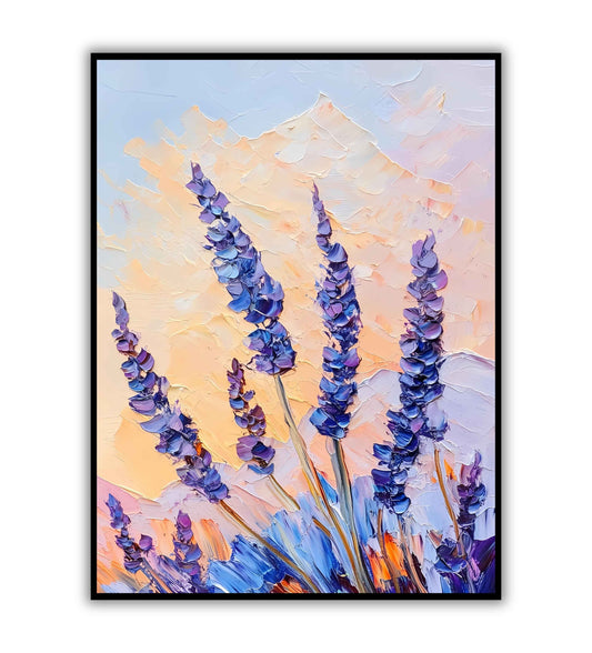 Pastel fields landscape wall art print for soft interiors	