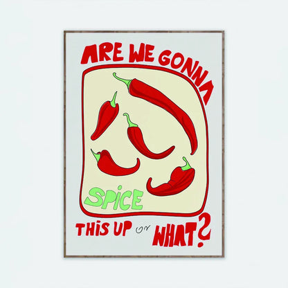 Red paprika kitchen art print for a vibrant living room

