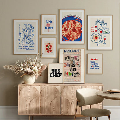 Red preppy bar cart art poster canvas painting for home

