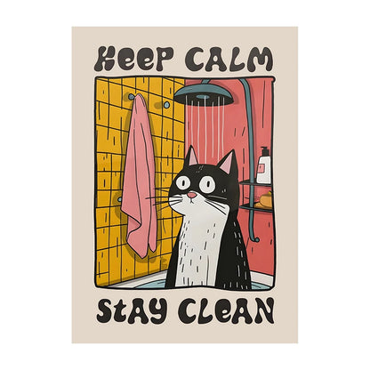 Artistic cat cooking wall decor for kitchen and bedroom

