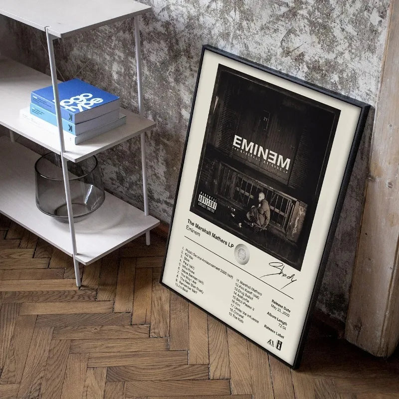 Retro Eminem rap music album art print for living room wall decoration
