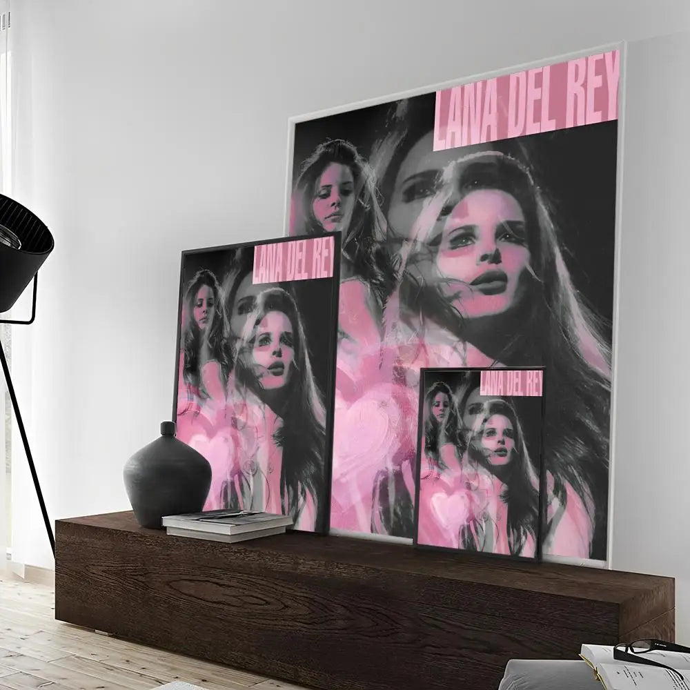 Retro Lana Del Rey Lust for Life sticky anime poster for home decor
