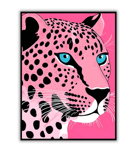 Retro panther vintage wall art for bold interiors	
